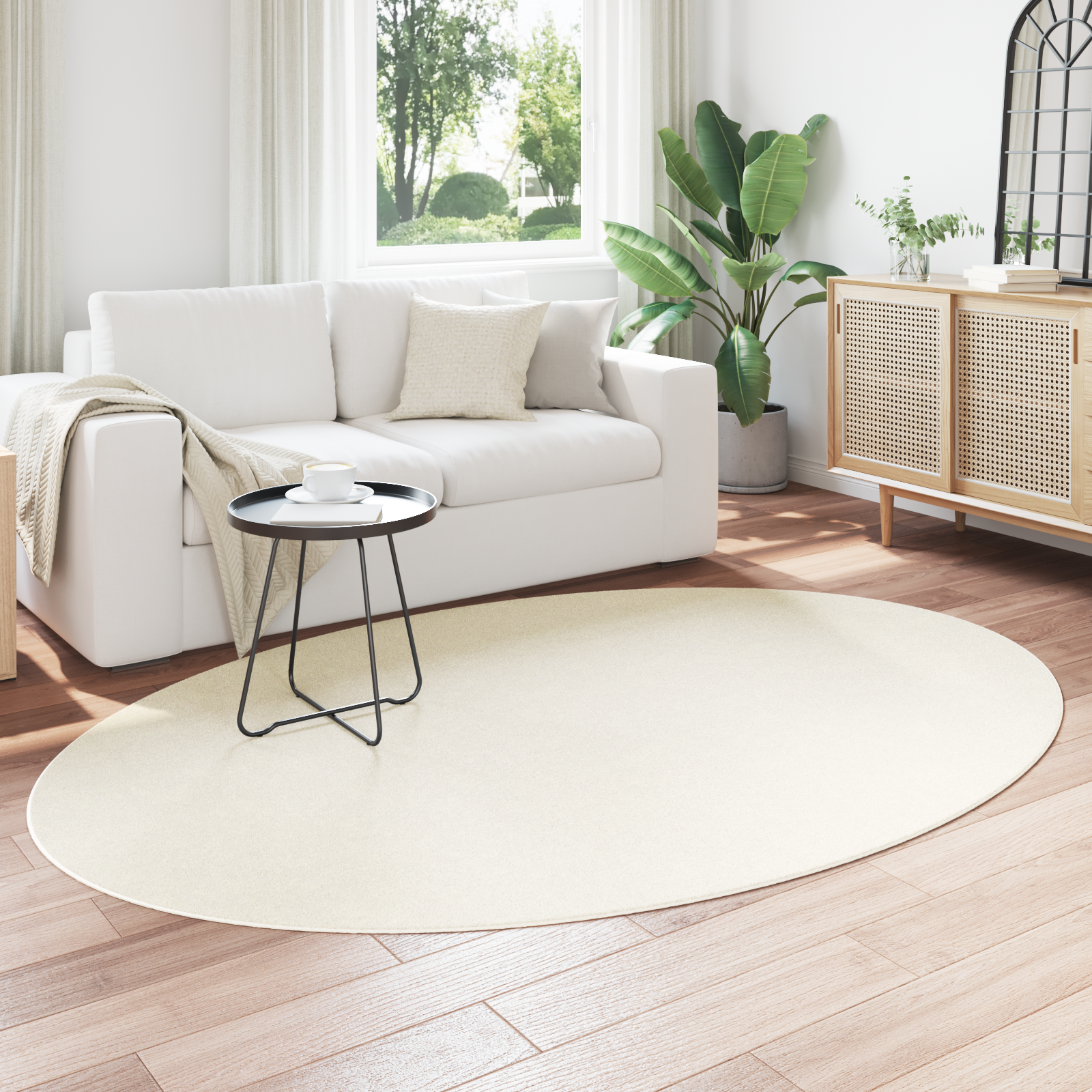vidaXL Rug 'HUARTE'Crème 160 x 230 cm Wol