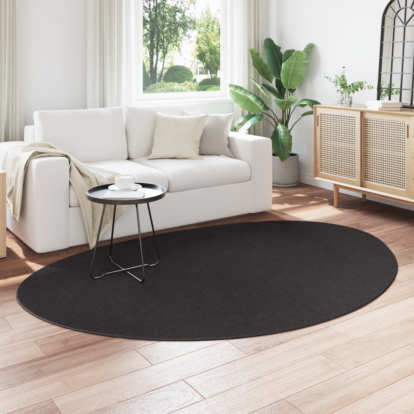 vidaXL Tapijt Zwart 160 x 230 cm Polyester