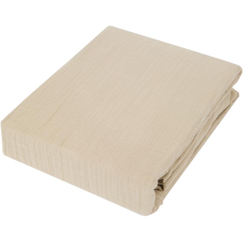 Mousseline dekbedovertrek - taupe