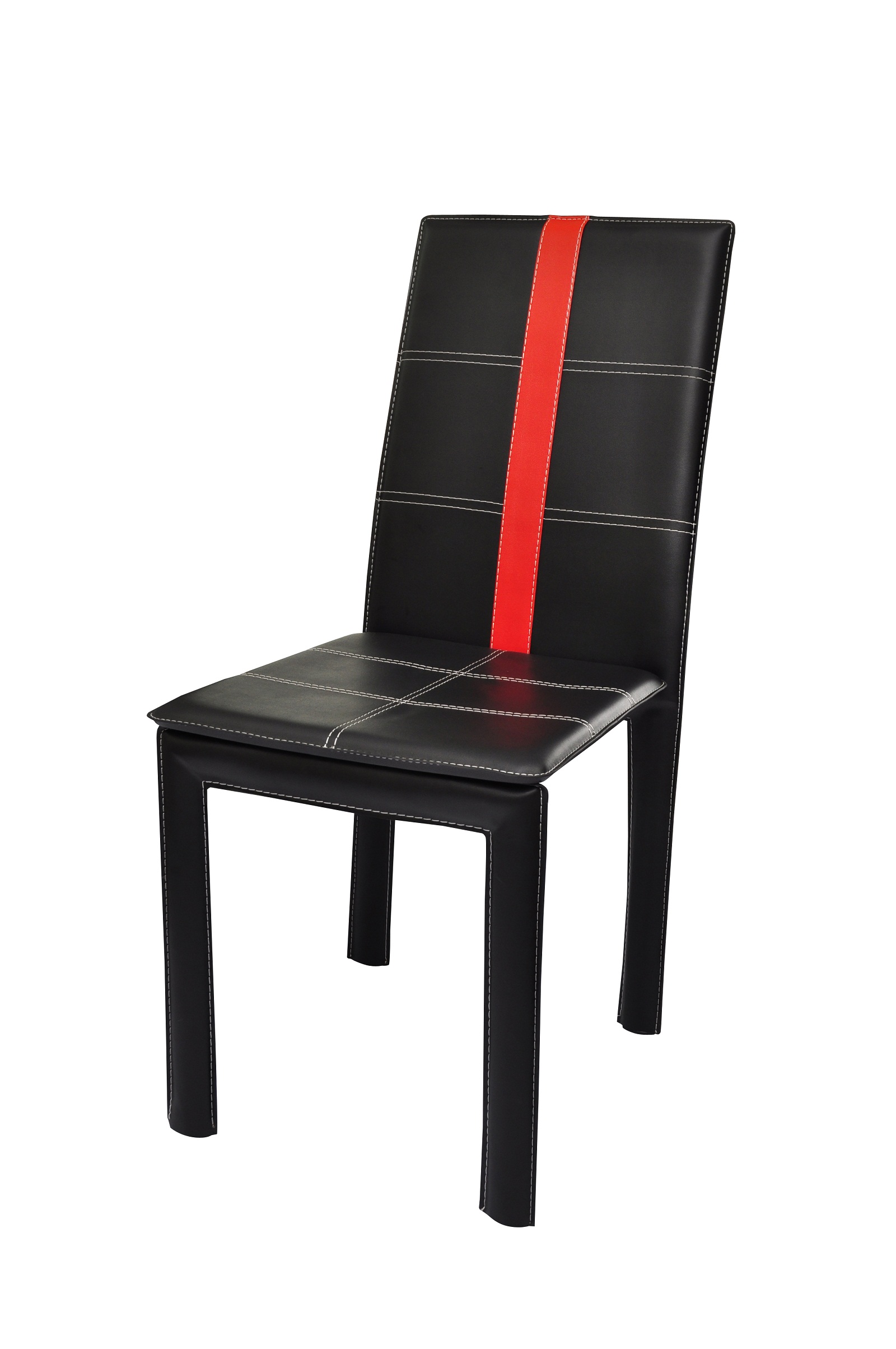 vidaXL Eetstoelen 4 pcs Zwart 46 x 38.5 x 91 cm Kunstleer