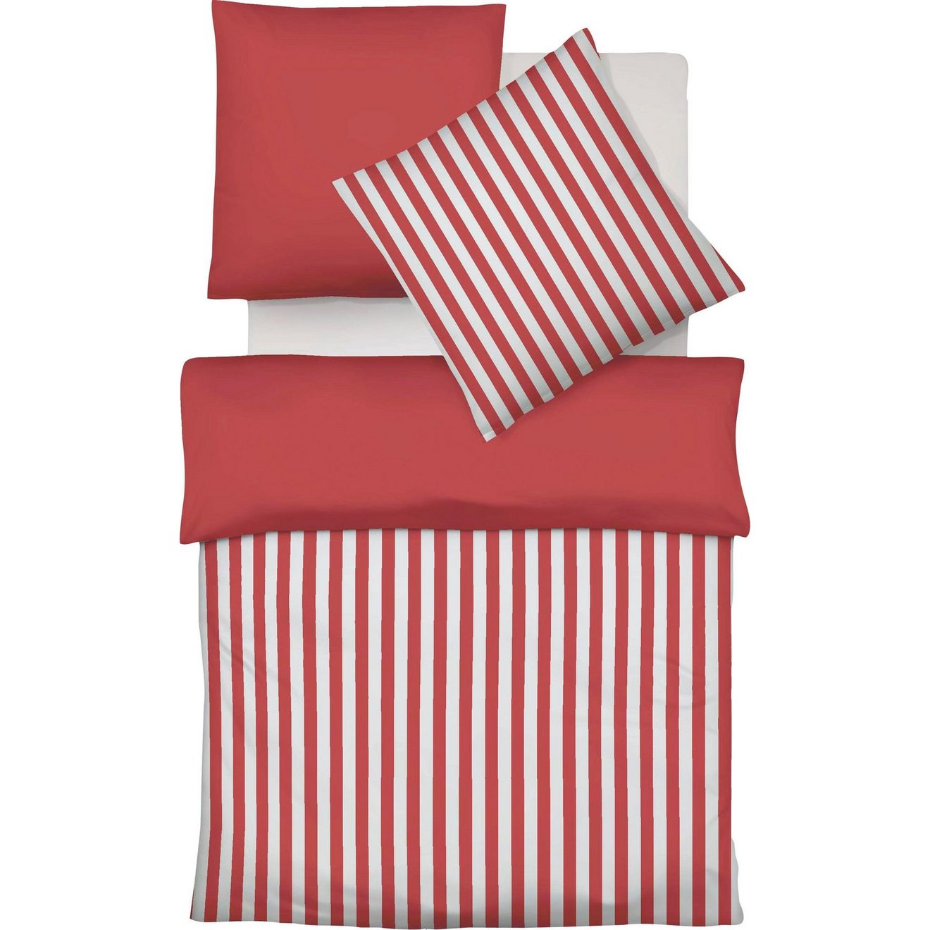 Fleuresse Tweezijdig te gebruiken overtrekset PORTO 100% katoen, in maten 135x200, 155x220, 200x200cm, ritssluiting
