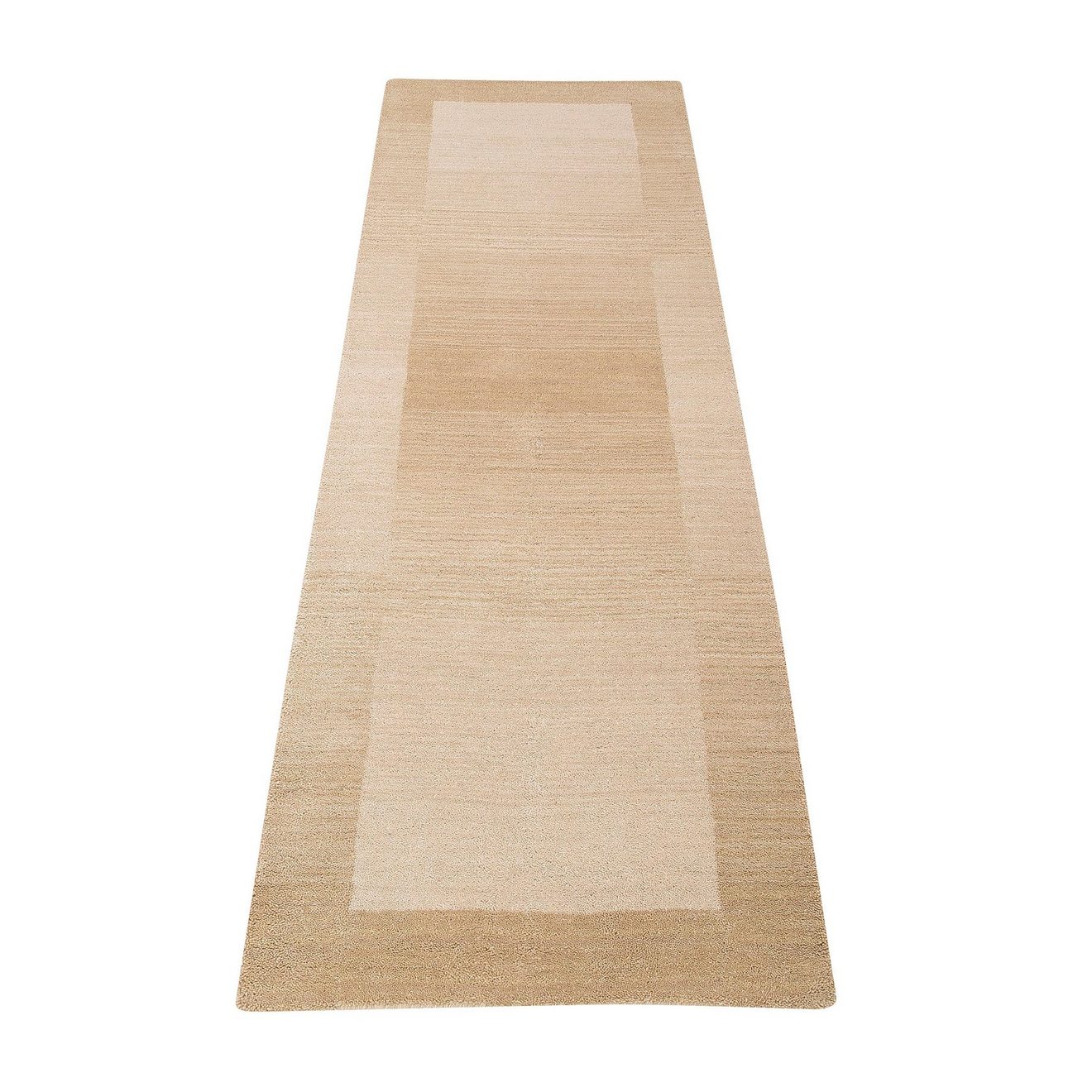 THEKO Loper Gabbeh super, Handgeweven vloerkleed, randdessin, zuivere wol, met de hand geweven