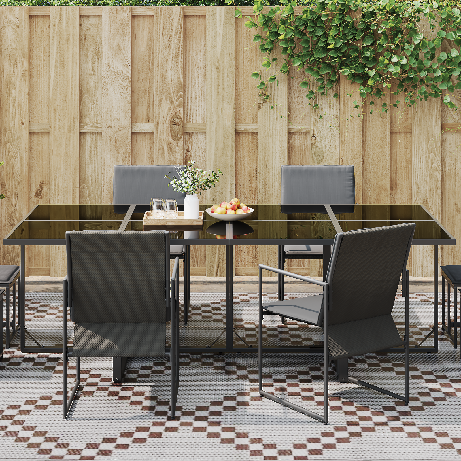 vidaXL Buitenkleed ARAKIL Bruin en wit Polypropeen 300 x 400 cm