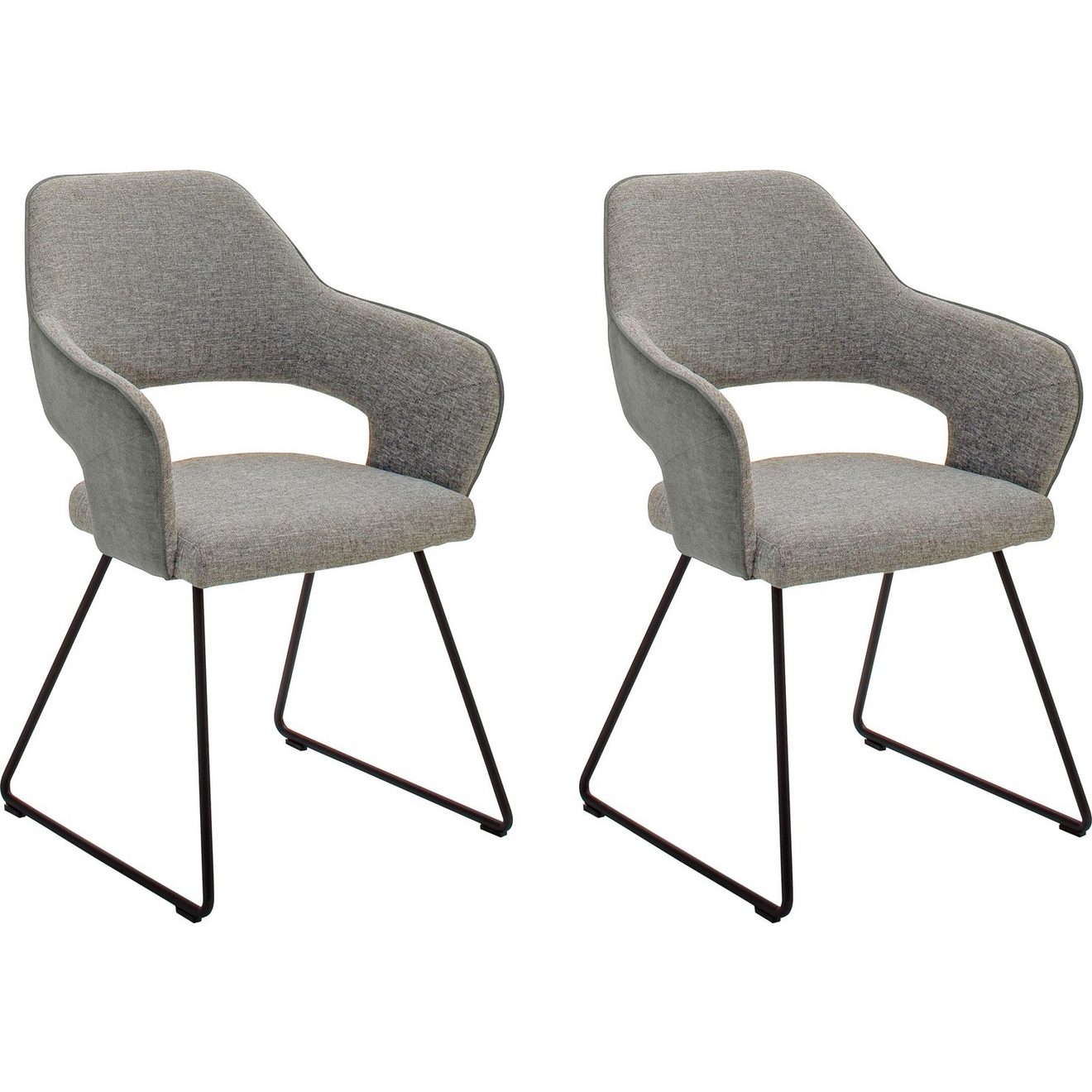 MCA furniture Stoel NEWCASTEL Stoel belastbaar tot 130 Kg (set, 2 stuks)