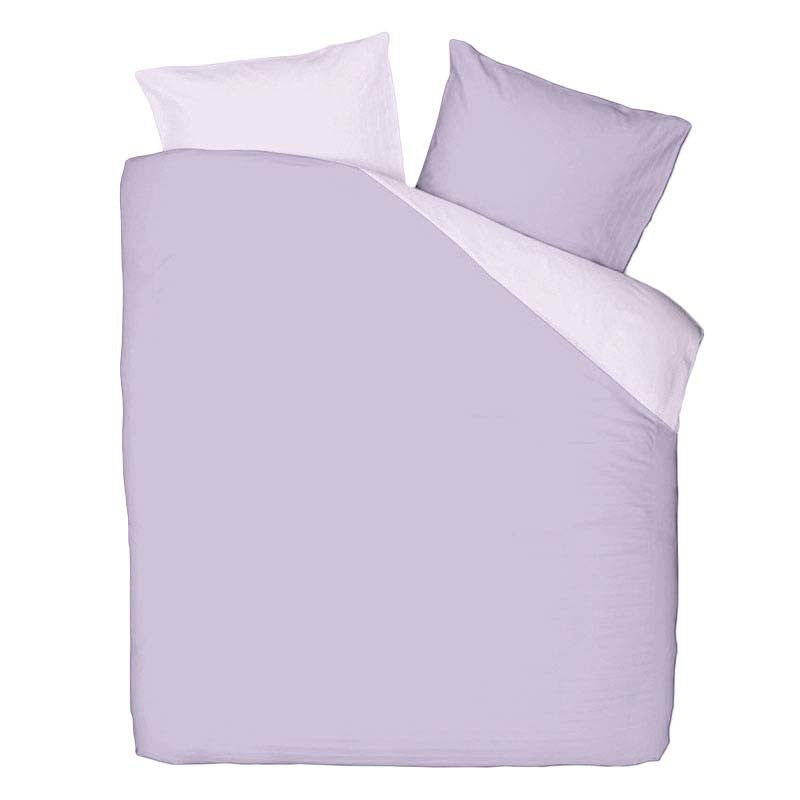 Fresh and Co Dekbedovertrek Hotel Two Tone Lila Effen 240x200 Cm Gezien Op TV  - 