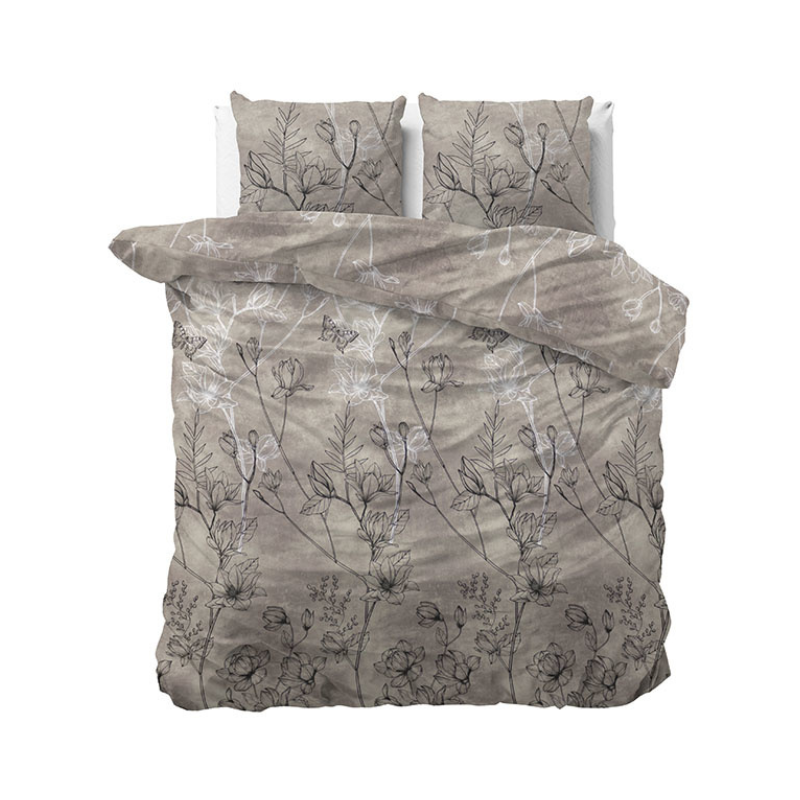 Sleeptime Elegance Dekbedovertrek Cora Taupe 200x200 Cm 200x200 Cm  - 
