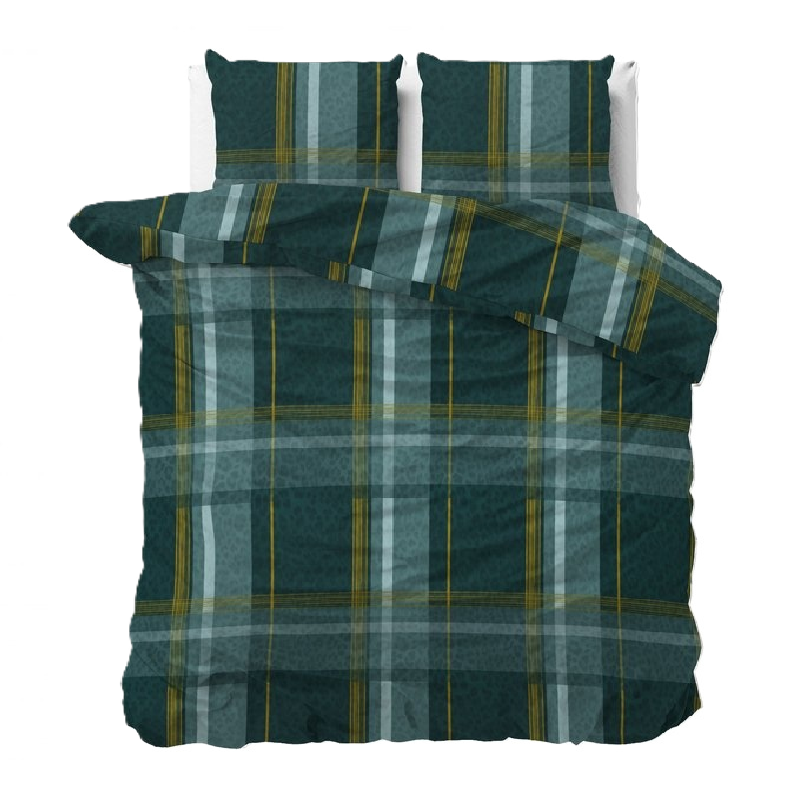 Sleeptime Elegance Dekbedovertrek Zion 140x200 Cm Ruiten 240x200 Cm Zacht  - 