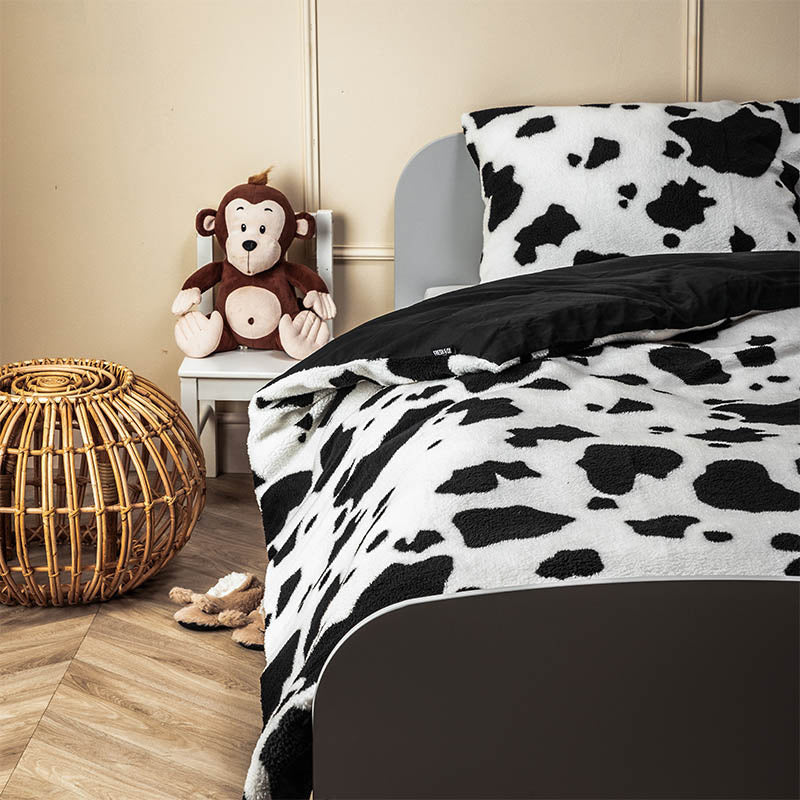 Fresh and Co Dekbedovertrek Teddy Kids Cow Dieren Default Verwarmend  - 