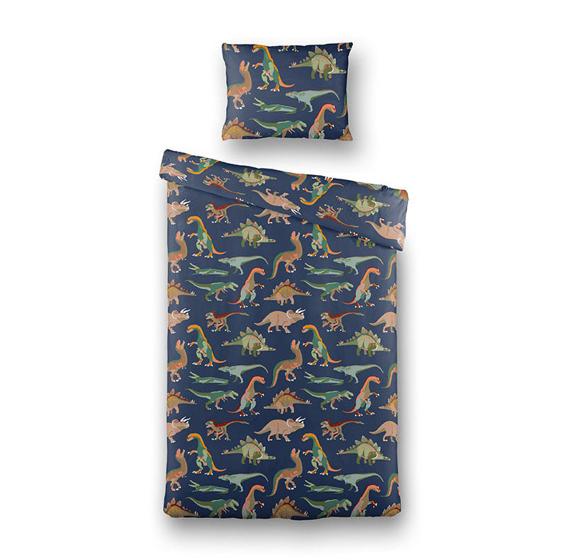 Fresh and Co Kids Dekbedovertrek Dinos Dieren 140x200 Cm  - 