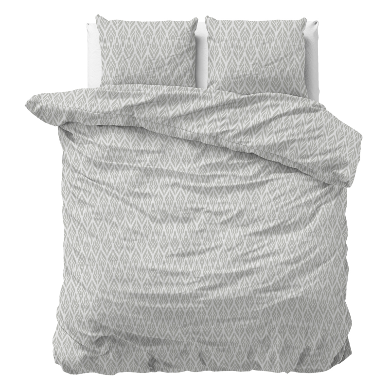 Sleeptime Dekbedovertrek Paolo Wit Ruiten & Patroon 140x200 Cm Anti Allergie & Anti Huisstofmijt  - 