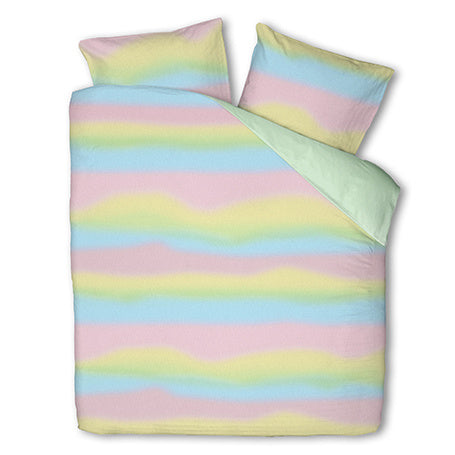 Luna Bedding Dekbedovertrek Teddy Fleece Tie Dye Patroon 200x200 Cm  - 