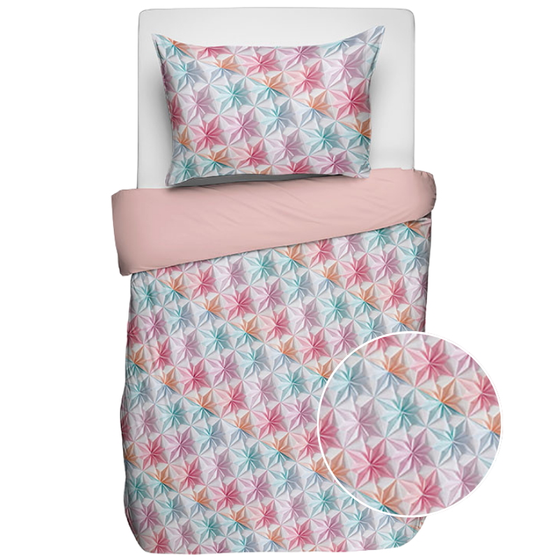 Fresh and Co Kids Dekbedovertrek Katoen Paper Stars Default  - 