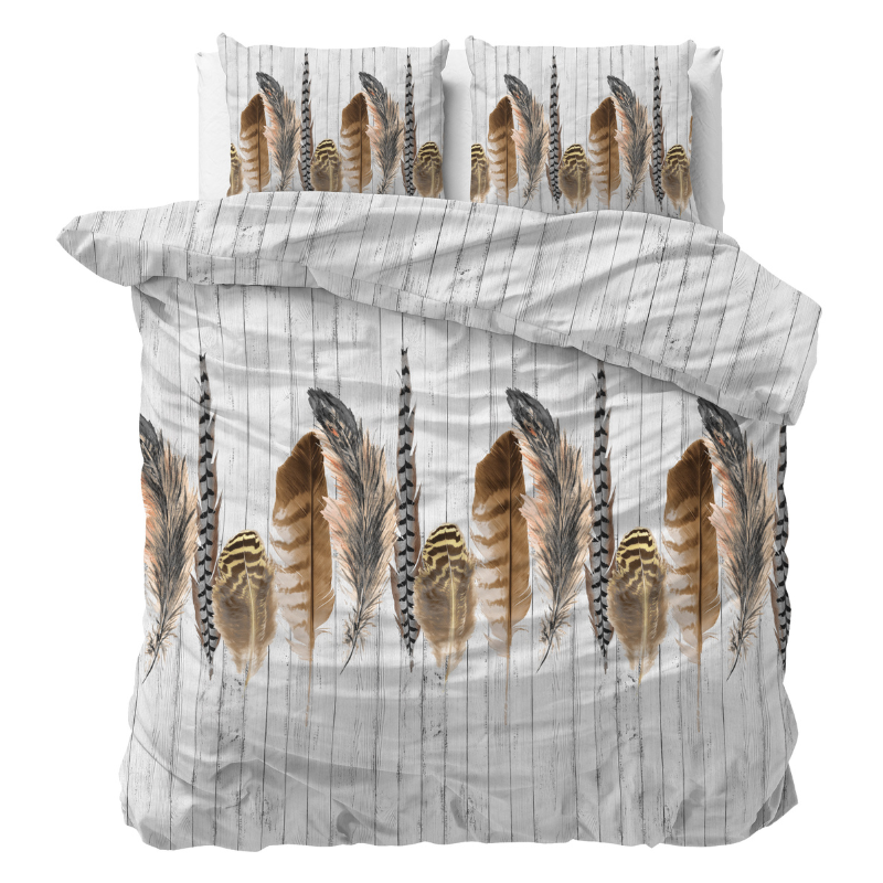 Sleeptime Classy Dekbedovertrek Urban Feathers 200x200 Cm  - 