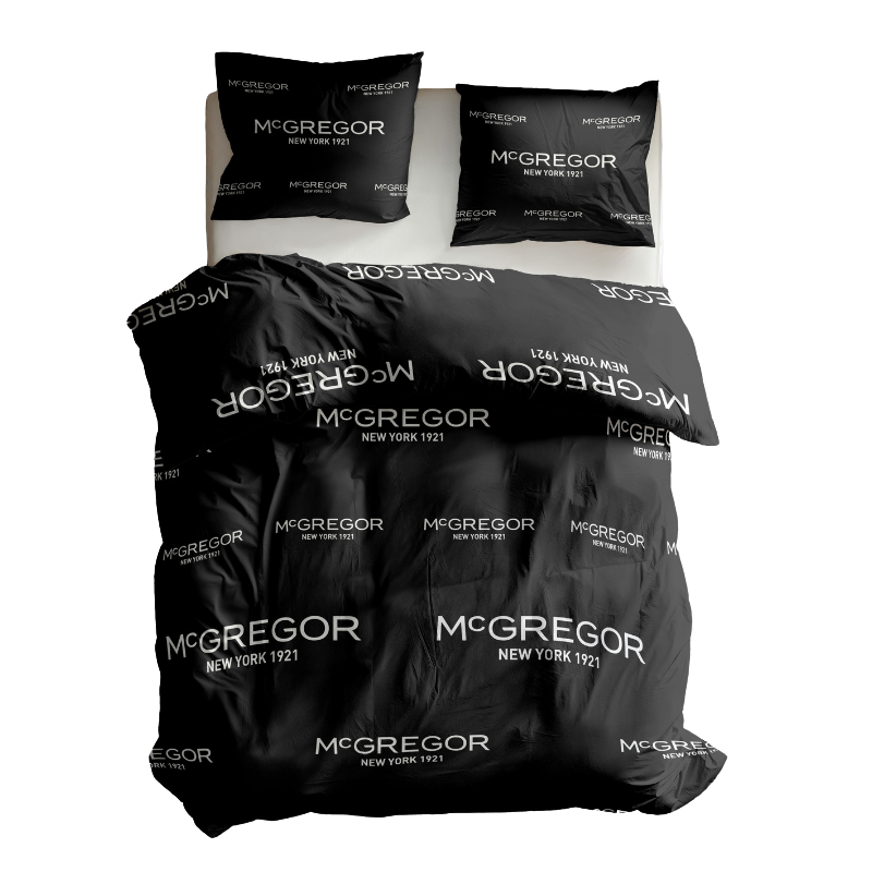 McGregor Dekbedovertrek  Antraciet Tekst 200x200 Cm  - 