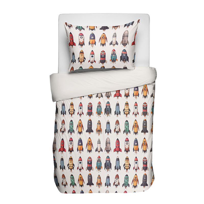 Fresh and Co Kids Dekbedovertrek Katoen To The Moon Default  - 