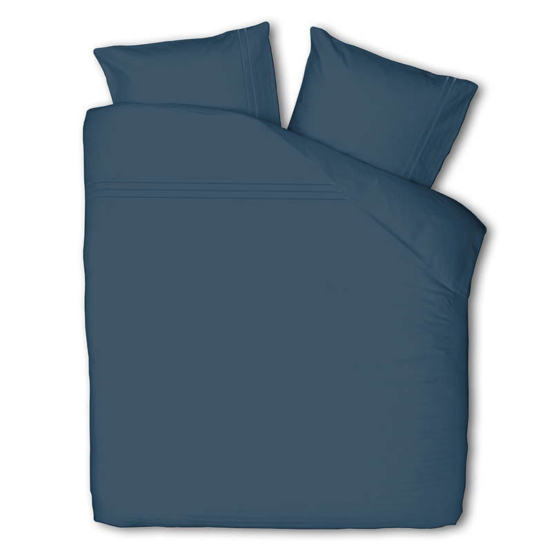Presence Dekbedovertrek Egyptisch Katoen Uni Effen 240x200 Cm Donker Blauw Verkoelend  - 