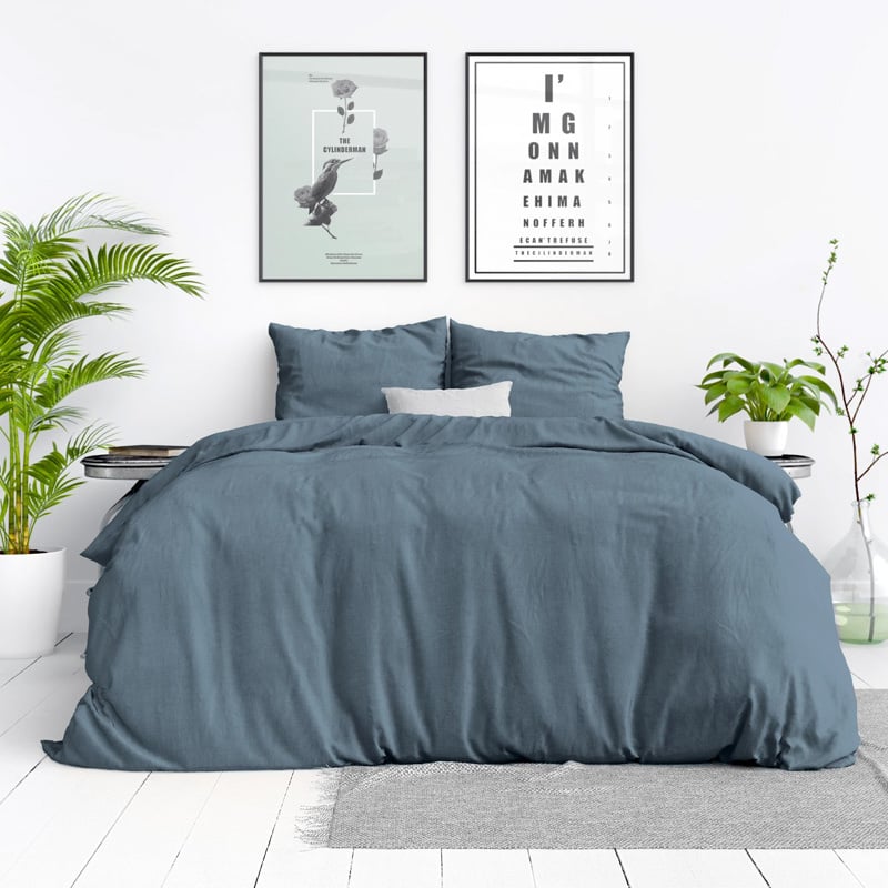 Dreamhouse Dekbedovertrek Stone Washed Effen 240x200 Cm Zand Anti Allergie & Stevig  - 