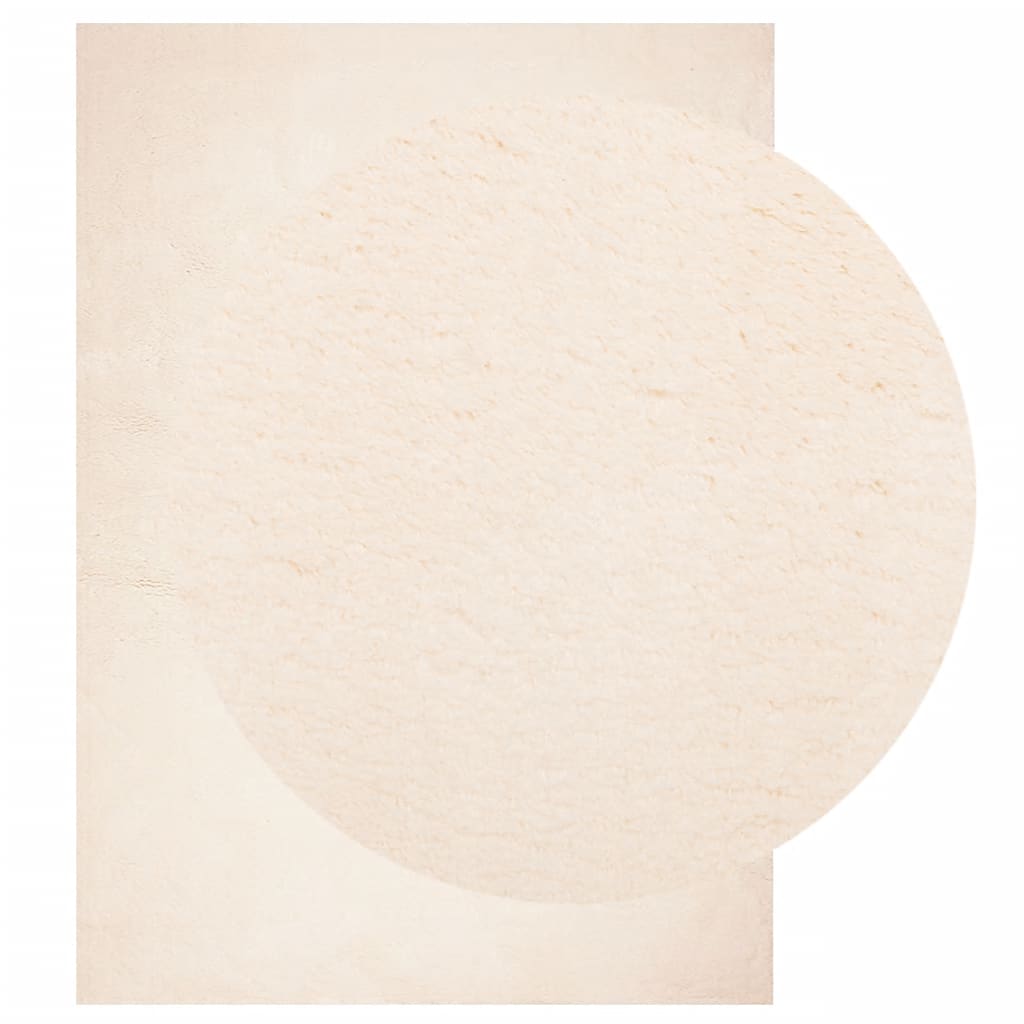 vidaXL Vloerkleed HUARTE laagpolig zacht wasbaar 160x230 cm beige
