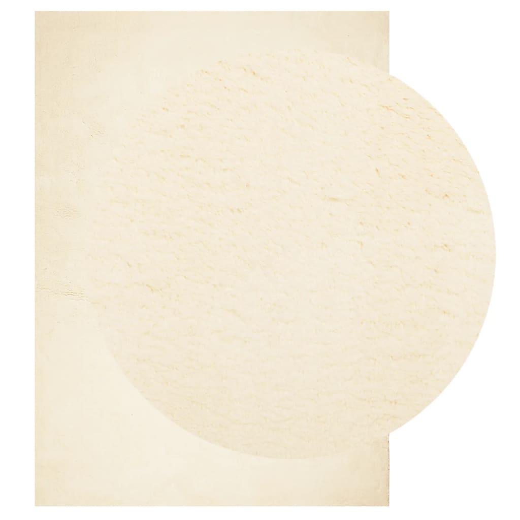 vidaXL Vloerkleed HUARTE laagpolig zacht wasbaar 240x340 cm crème