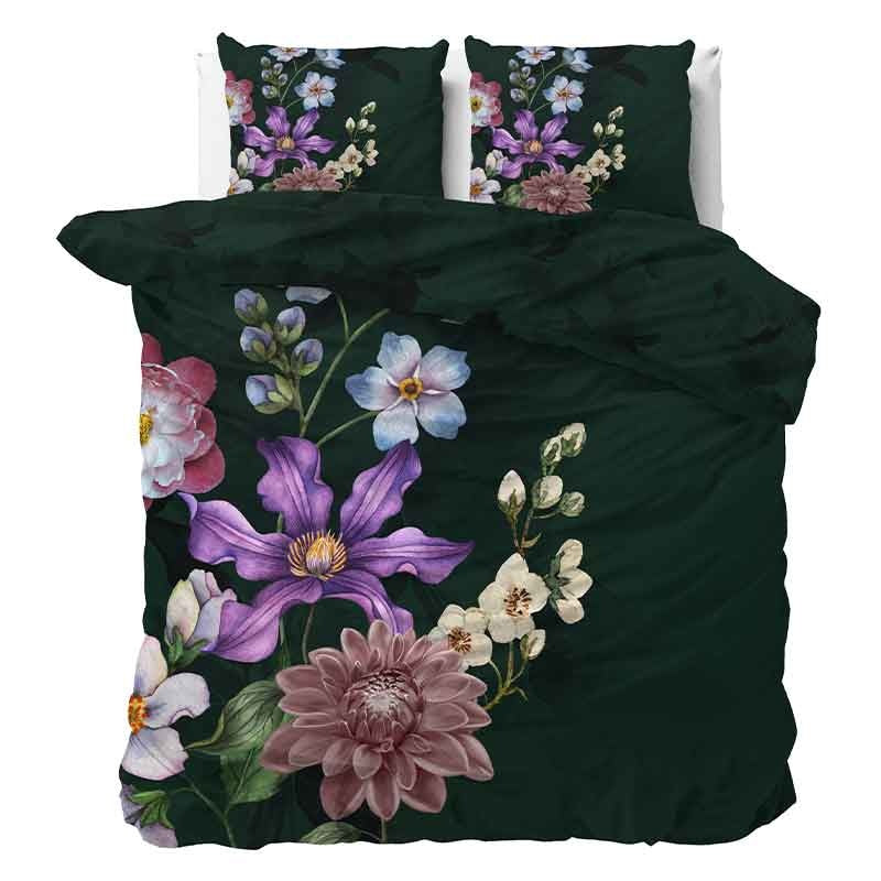 Manilla Dekbedovertrek Katoen Satijn Deeply Flower 200x200 Cm Romantisch & Bloemen 240x200 Cm  - 
