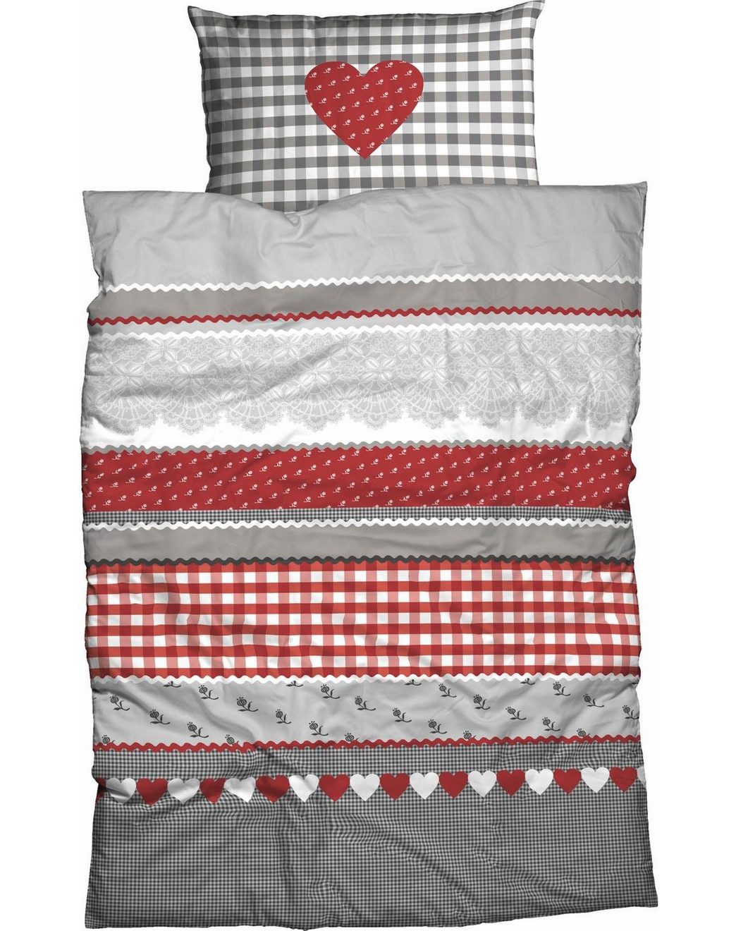 CASATEX Beddengoed Hart-Geruit schattig hart-ruit-design