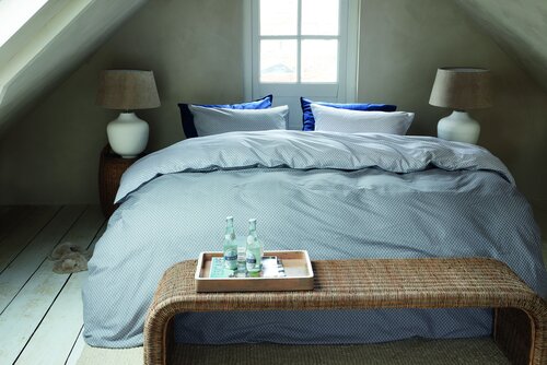 Rivièra Maison Dekbedovertrek Emery Blauwgrijs 260x200/220 cm