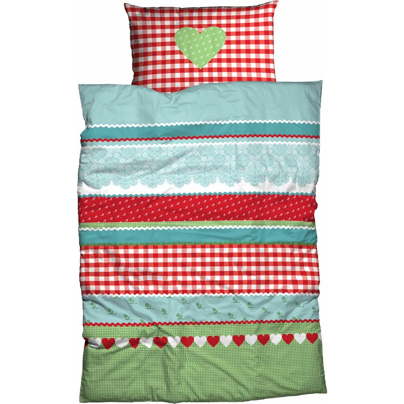 CASATEX Beddengoed Hart-Geruit schattig hart-ruit-design