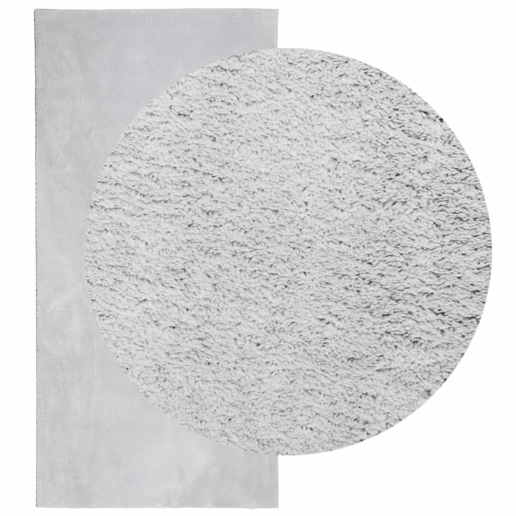 vidaXL Vloerkleed HUARTE laagpolig zacht wasbaar 100x200 cm grijs