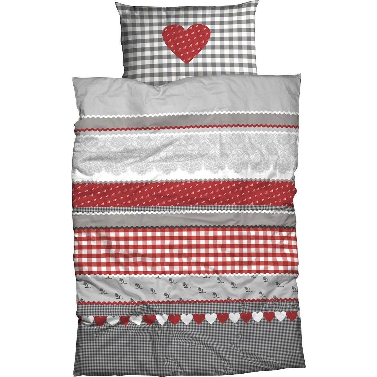 CASATEX Beddengoed Hart-Geruit schattig hart-ruit-design