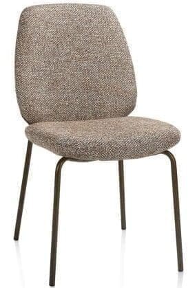 Fae eetkamerstoel - 4-pootjes steelbrown / graphiet / rough off black - selected choices