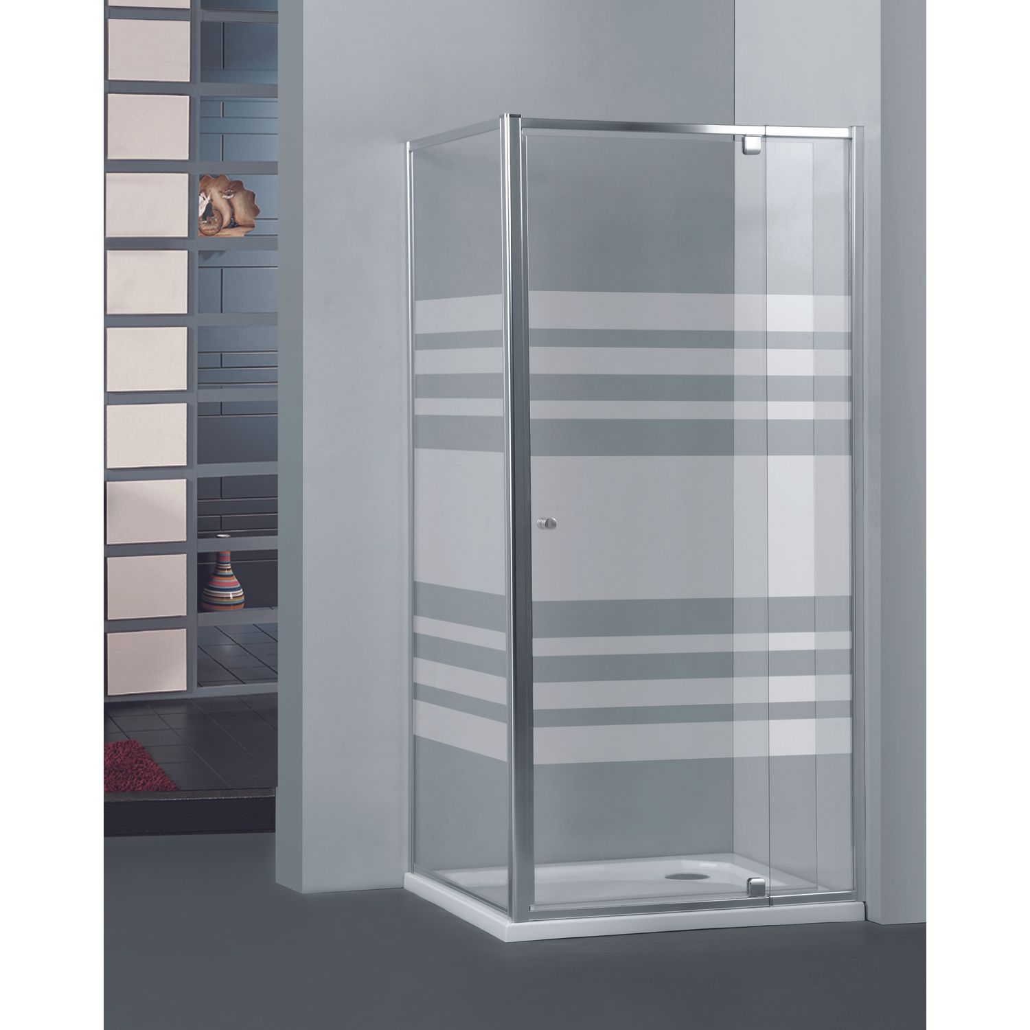Allibert Vaste Wand Priva Universeel 90x190cm Horizontale Lijnen