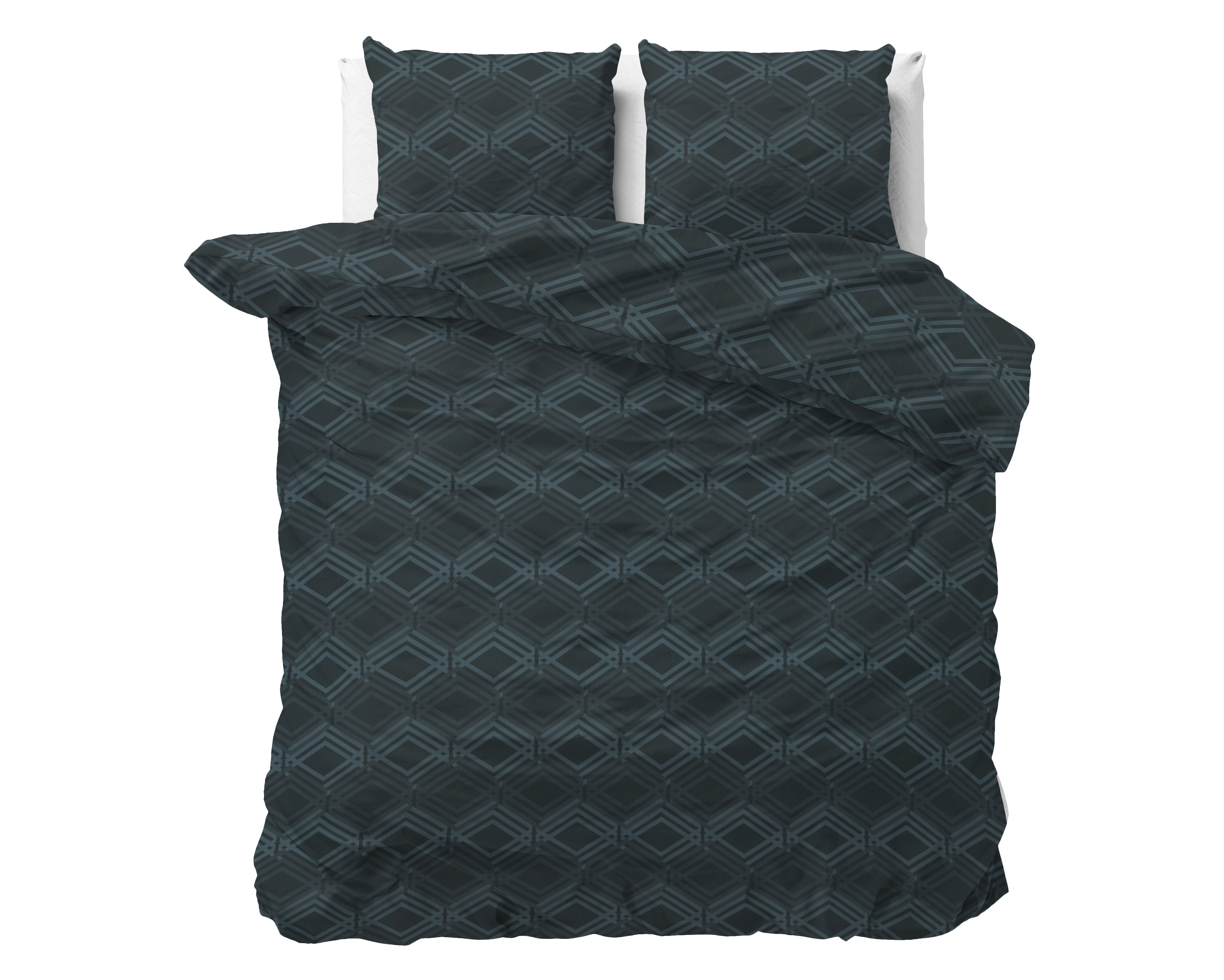 RoyalTextile - Wavey Navy Dekbedovertrek - 140 x 220