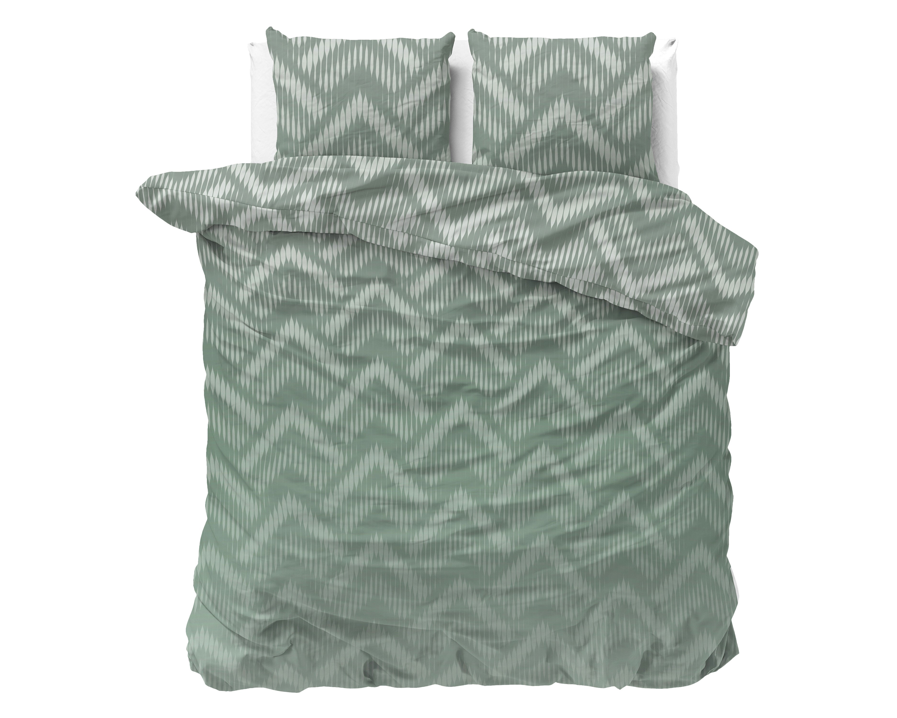 RoyalTextile - Wavey Shades Groen Dekbedovertrek - 140 x 220
