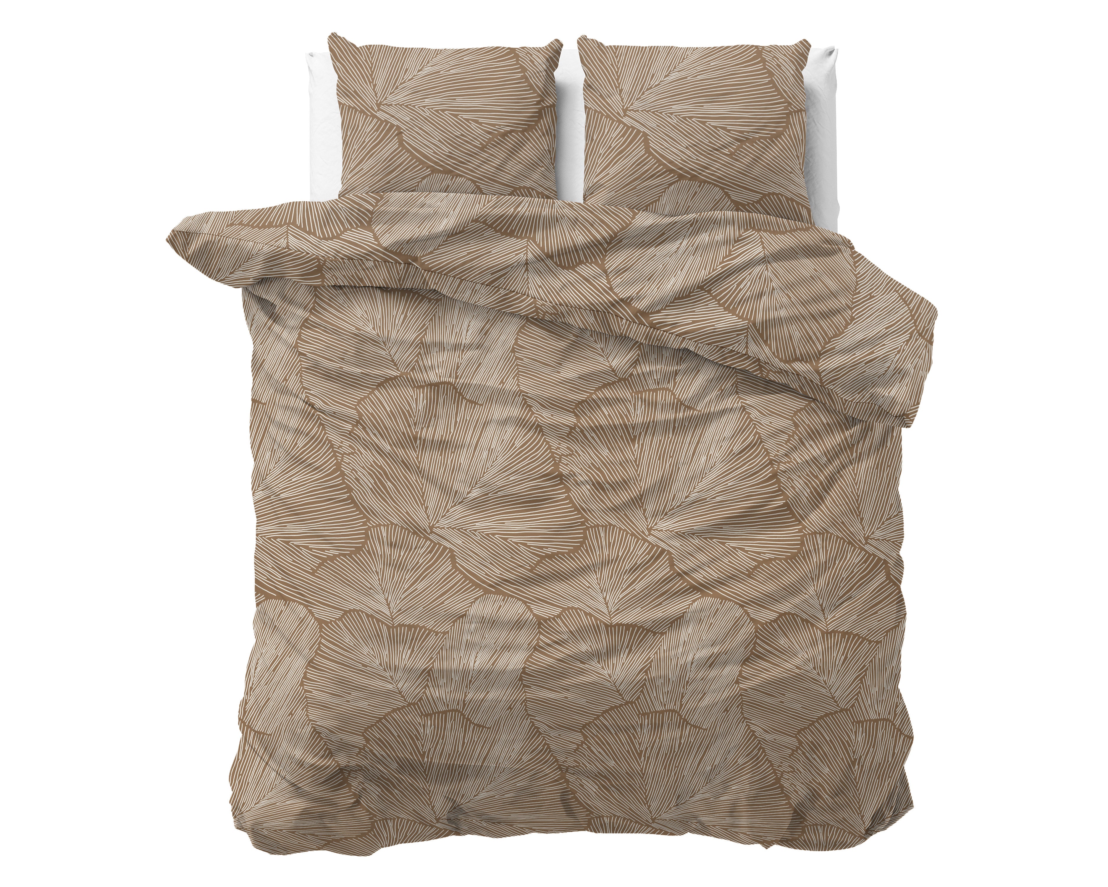 RoyalTextile - Amber Beige/bruin Dekbedovertrek - 200 x 220