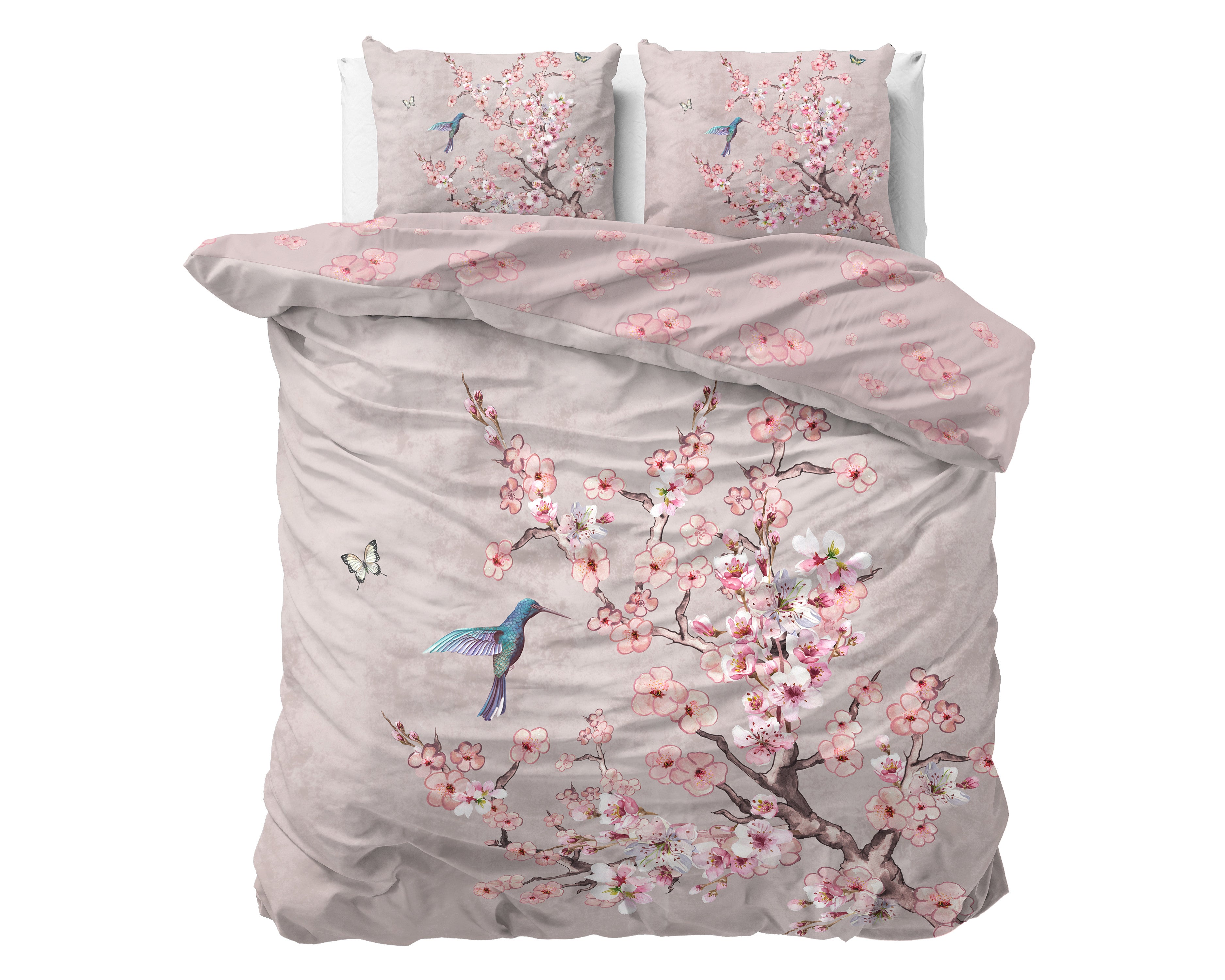 RoyalTextile - Blossy Roze Dekbedovertrek - 200 x 220
