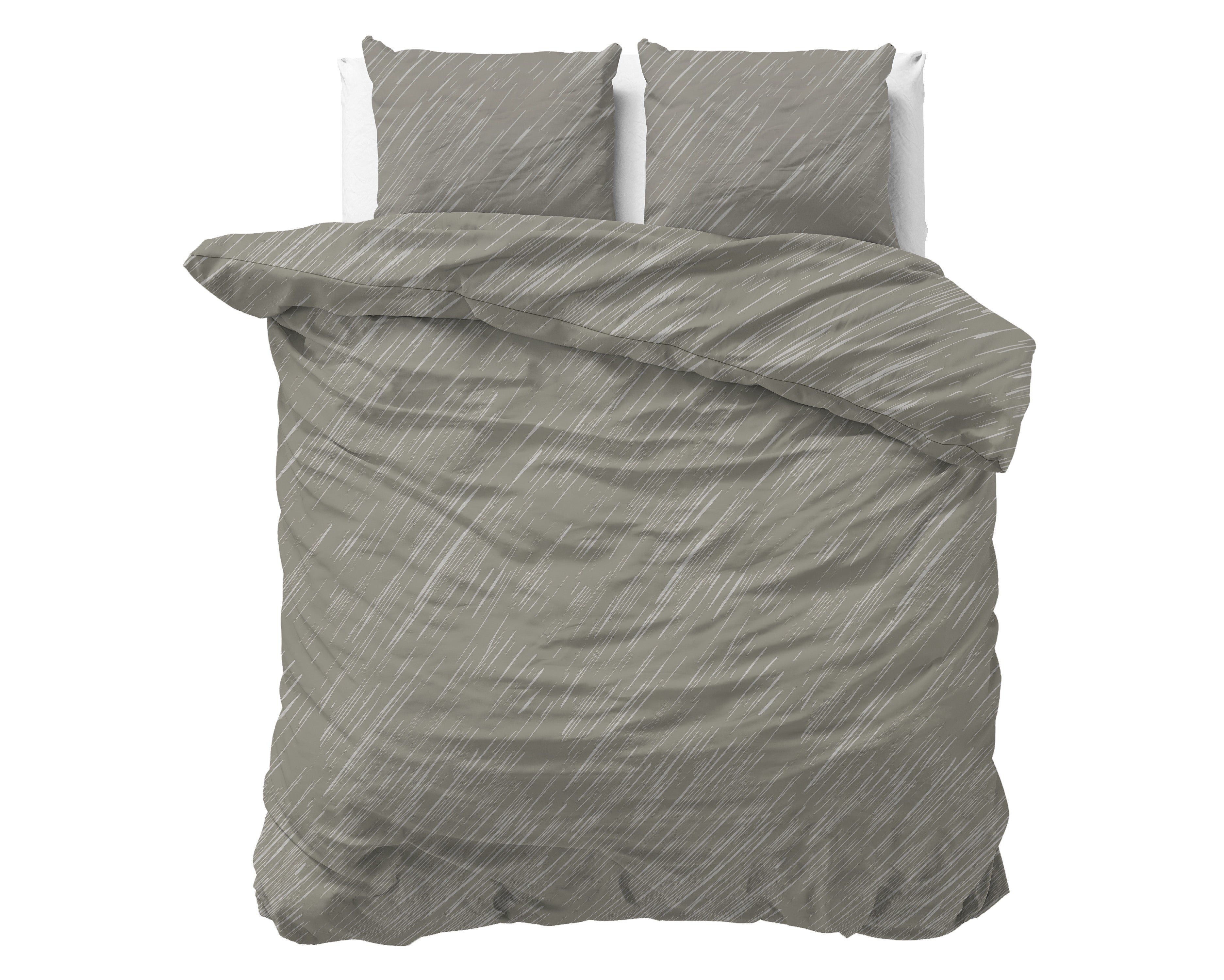 RoyalTextile - Mellow Stone Grijs Dekbedovertrek - 200 x 220