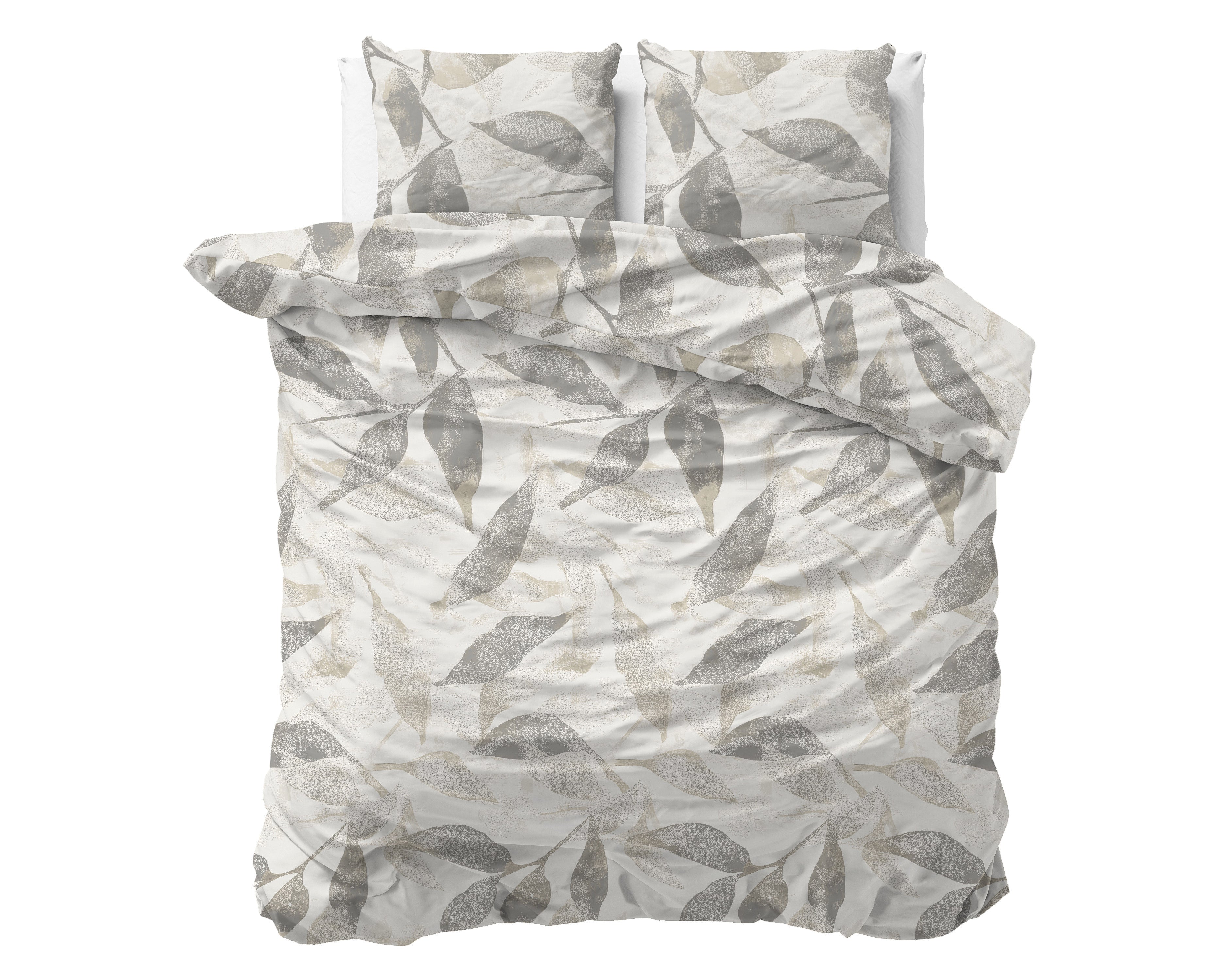 RoyalTextile - Foilage Zilvergrijs Dekbedovertrek - 200 x 220