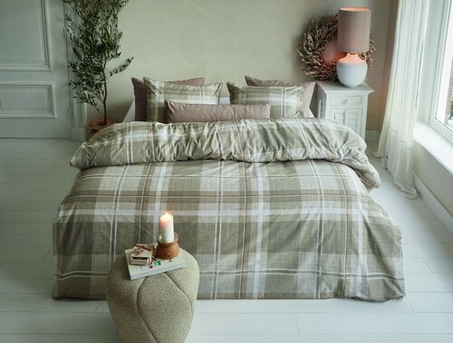 Rivièra Maison Dekbedovertrek Tartan Check Zand 140x200/220 cm