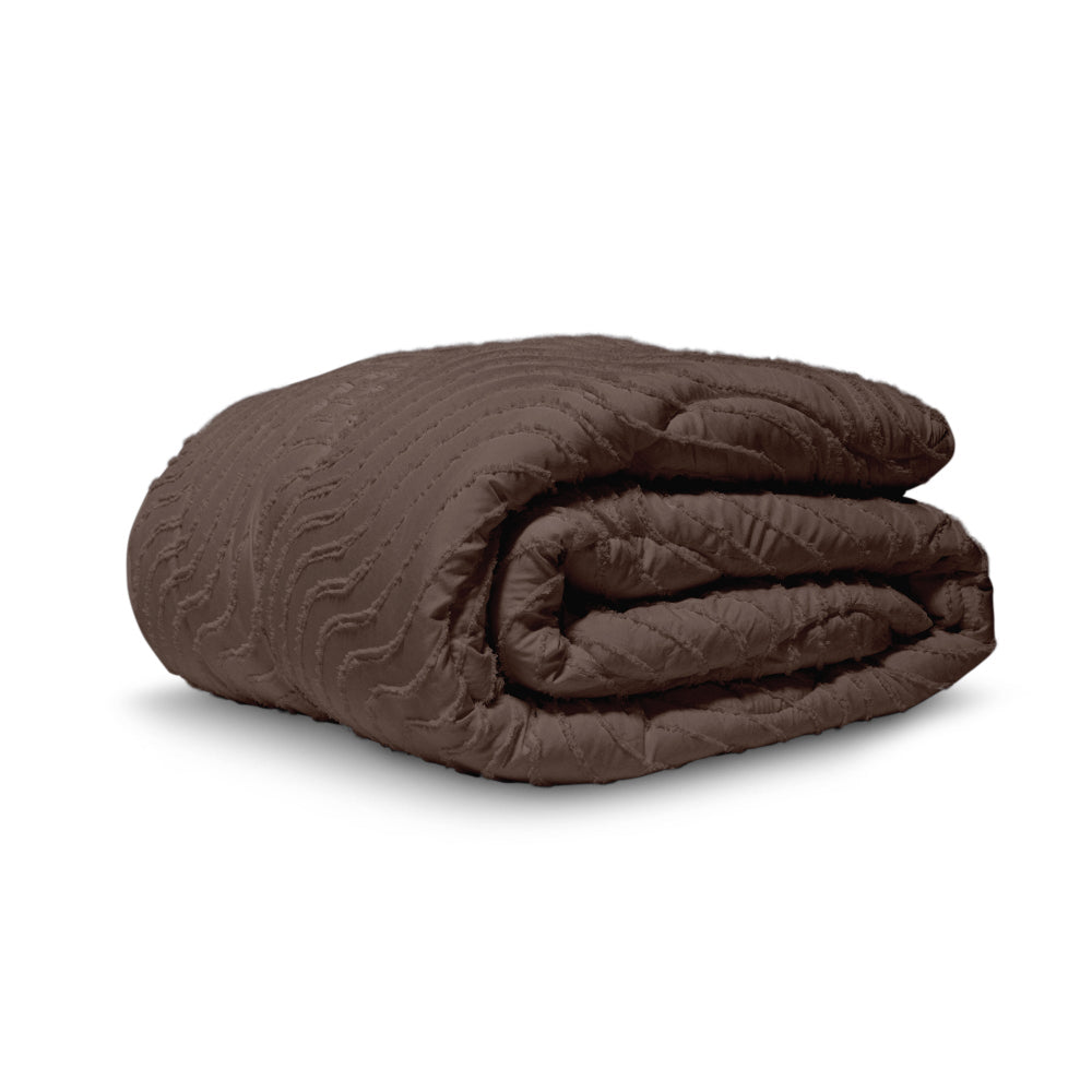 Budget-Bed.nl - Tufted Waves Wasbaar Dekbed - Bruin - 220 x 240