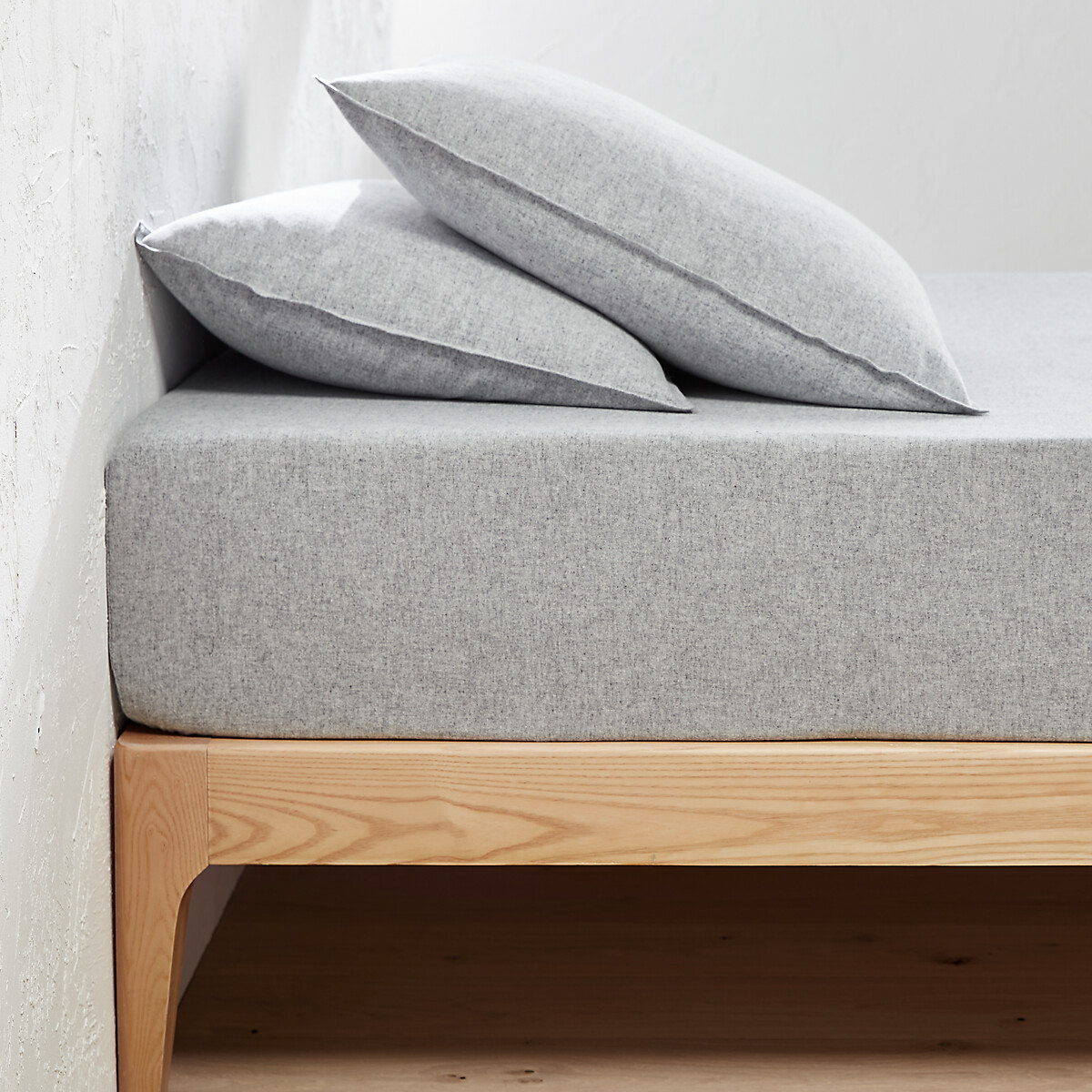 LA REDOUTE INTERIEURS Hoeslaken, flanel katoen, muts 30 cm, Clara