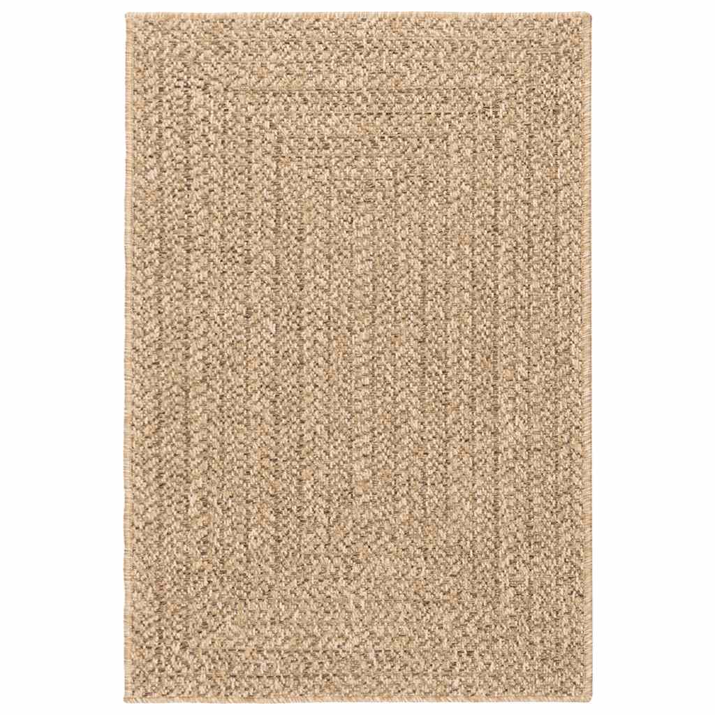 vidaXL Vloerkleed ZIZUR beige binnen en buiten 120x120 cm jute look