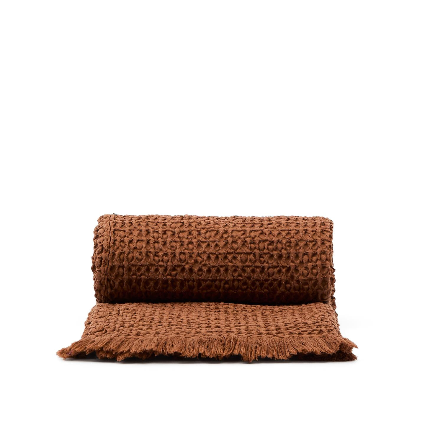 Kave Home Plaid Nulina 130 x 170cm - Oranje/Bruin
