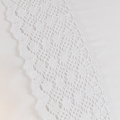 Dommelin Dekbedovertrek Lace Percal 200TC Wit 200x200/220 cm