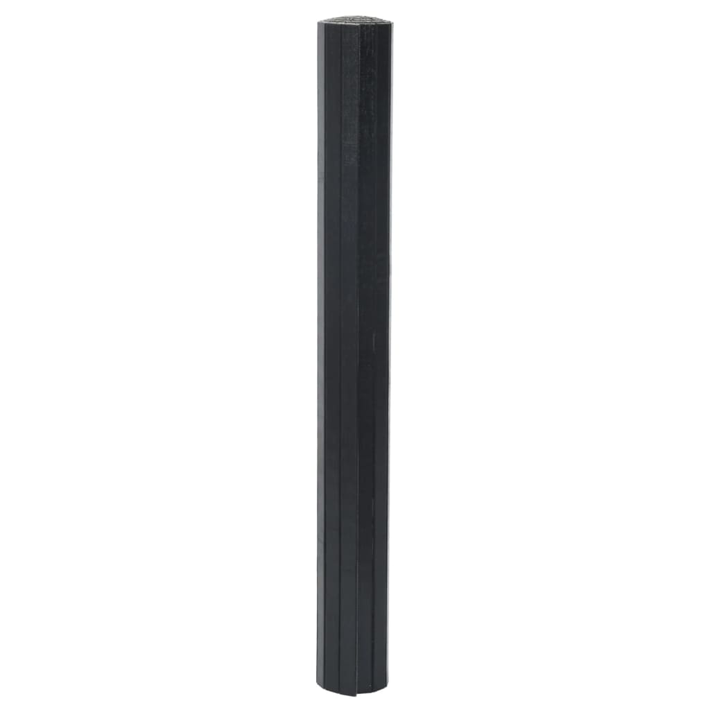 vidaXL Vloerkleed rechthoekig 70x200 cm bamboe zwart