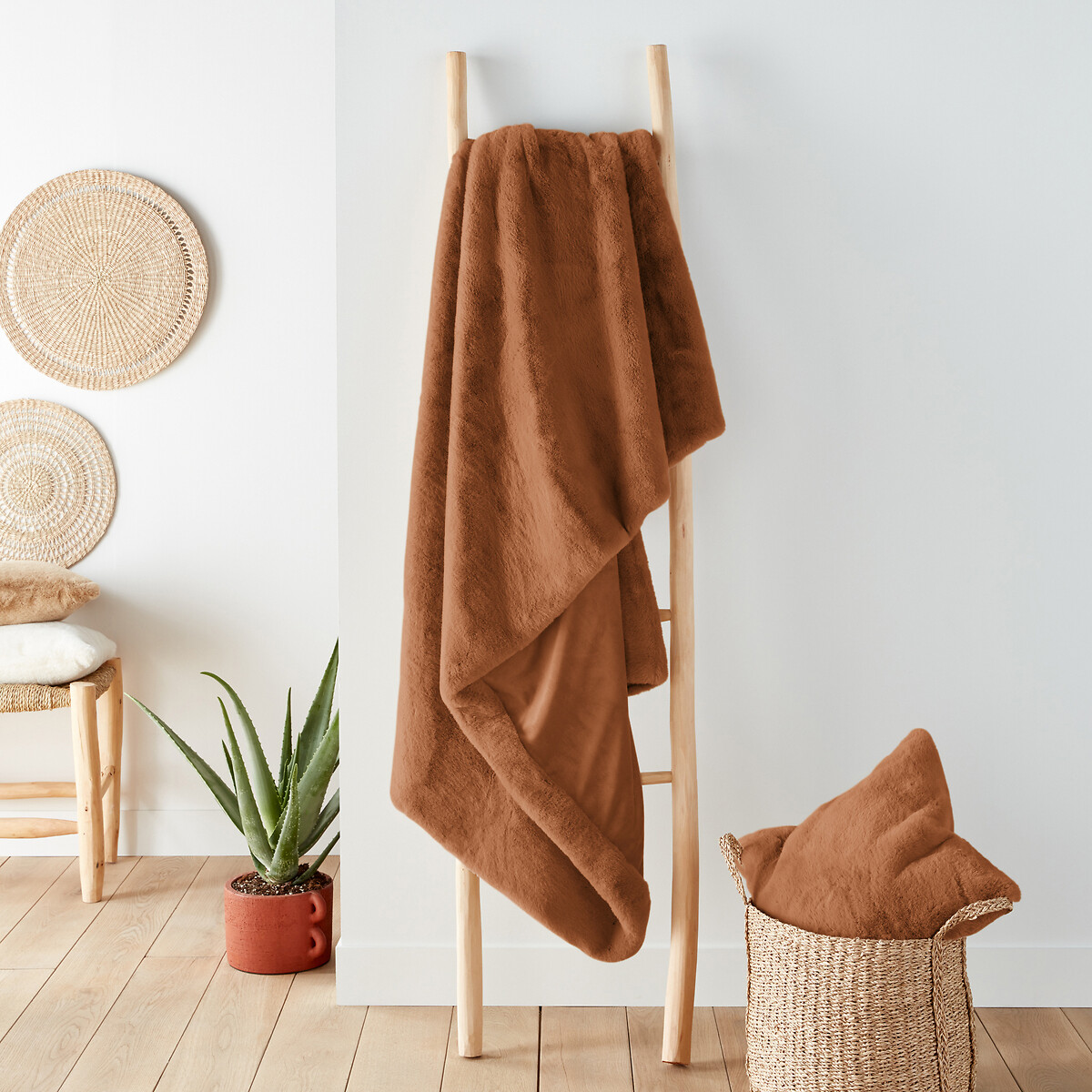 LA REDOUTE INTERIEURS Plaid in pluizige stof, Colton
