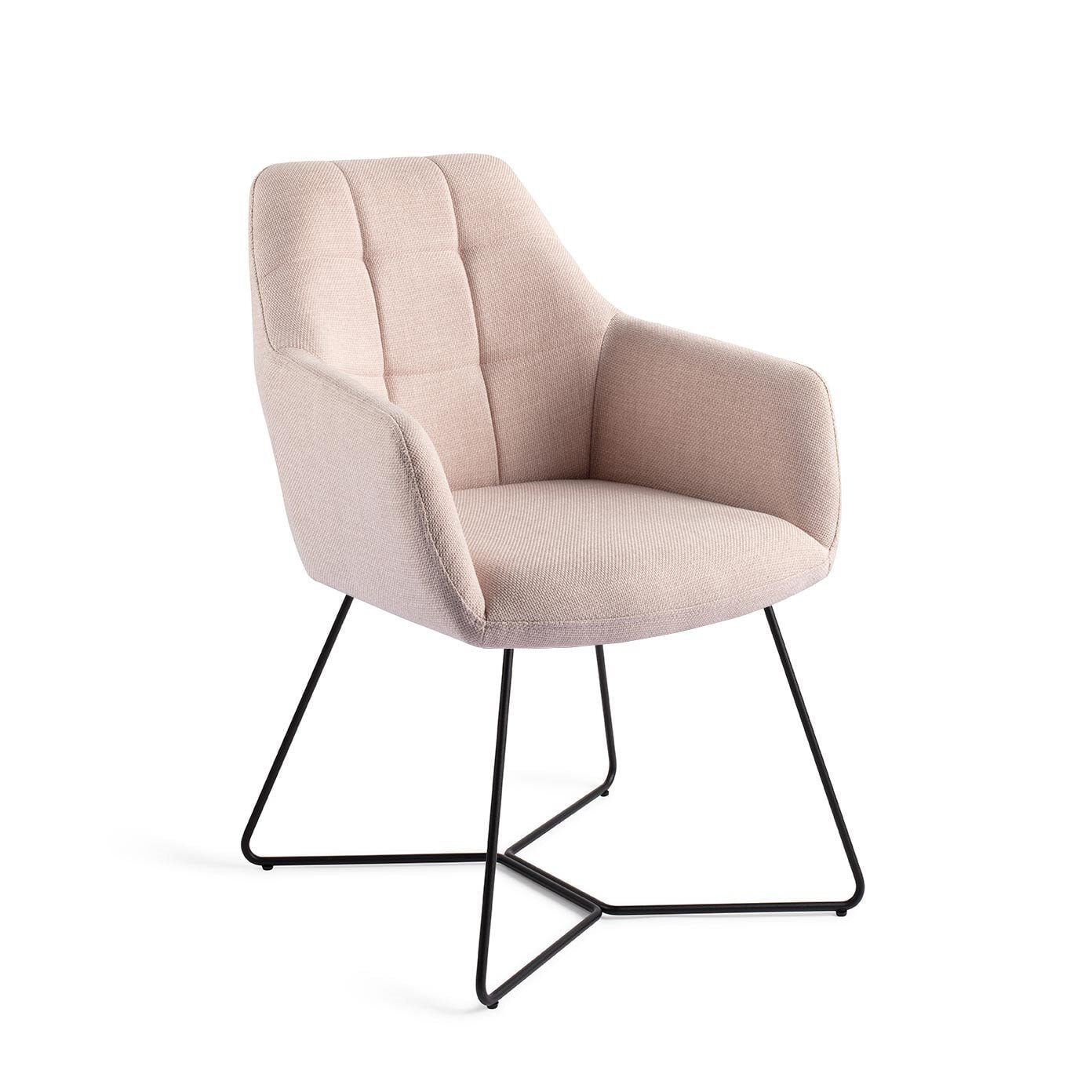 Jesper Home Eetkamerstoel Noto Beehive Black - Petal Pink