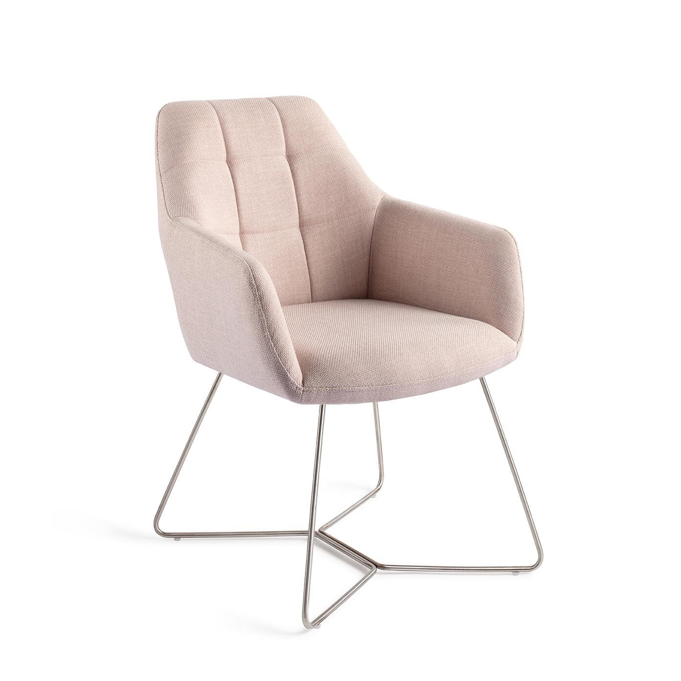 Jesper Home Eetkamerstoel Noto Beehive Steel - Petal Pink
