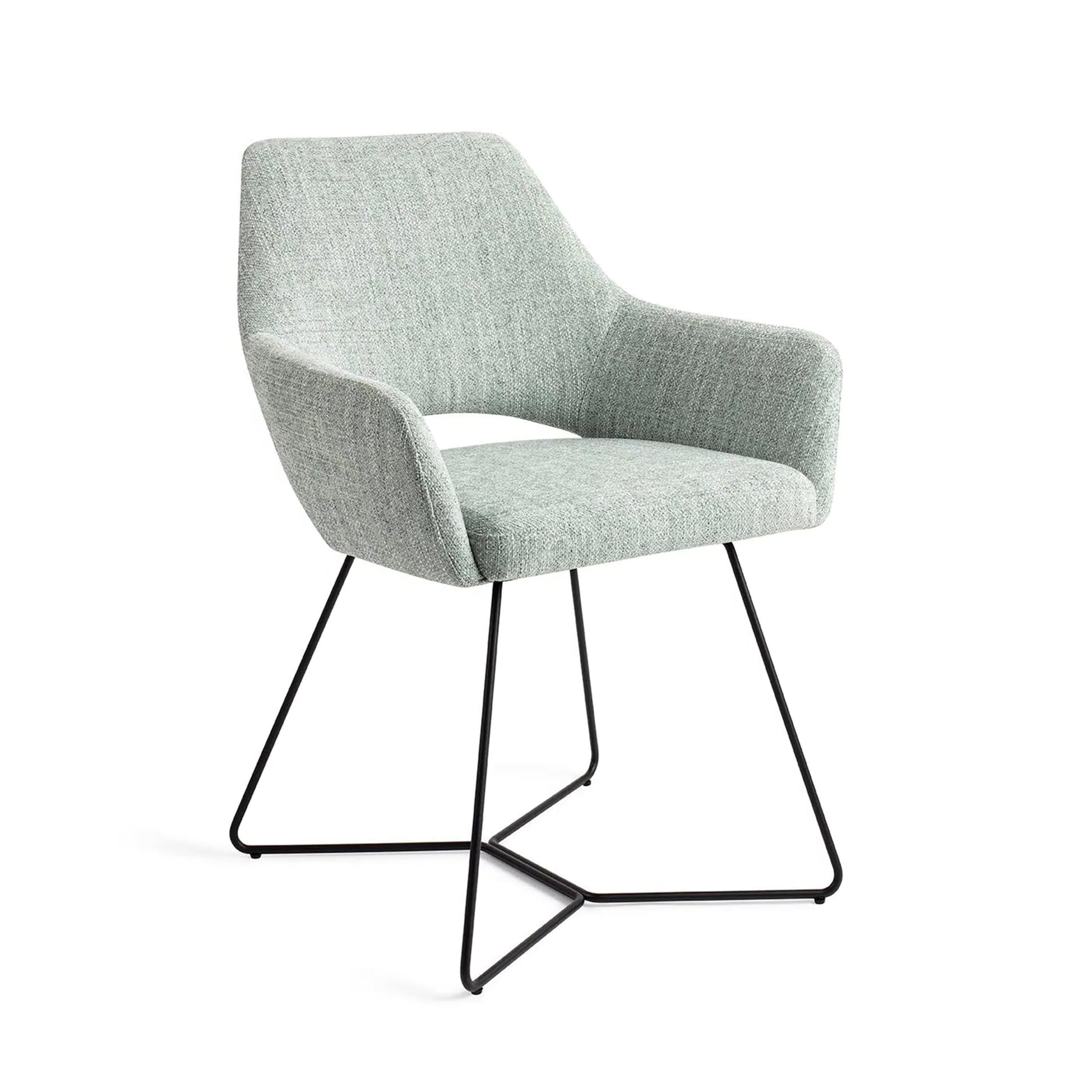 Jesper Home Eetkamerstoel Yanai Beehive Black - Soft Sage