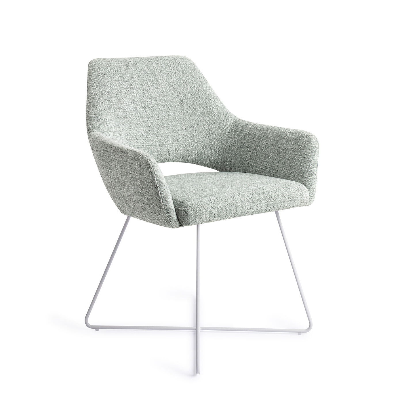 Jesper Home Eetkamerstoel Yanai Cross White - Soft Sage