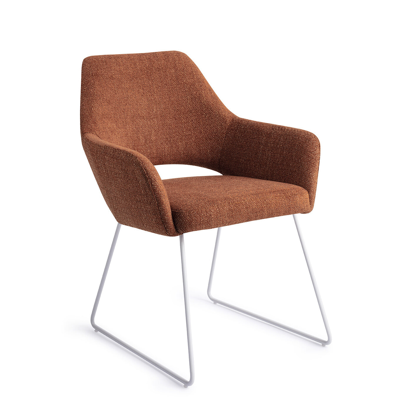 Jesper Home Eetkamerstoel Yanai Slide White - Tuscan Terra